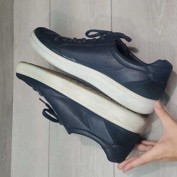 Ecco Mens Leather Loafer Sneakers Danish Design Shoes sz 47/13 - Picture 8 of 13